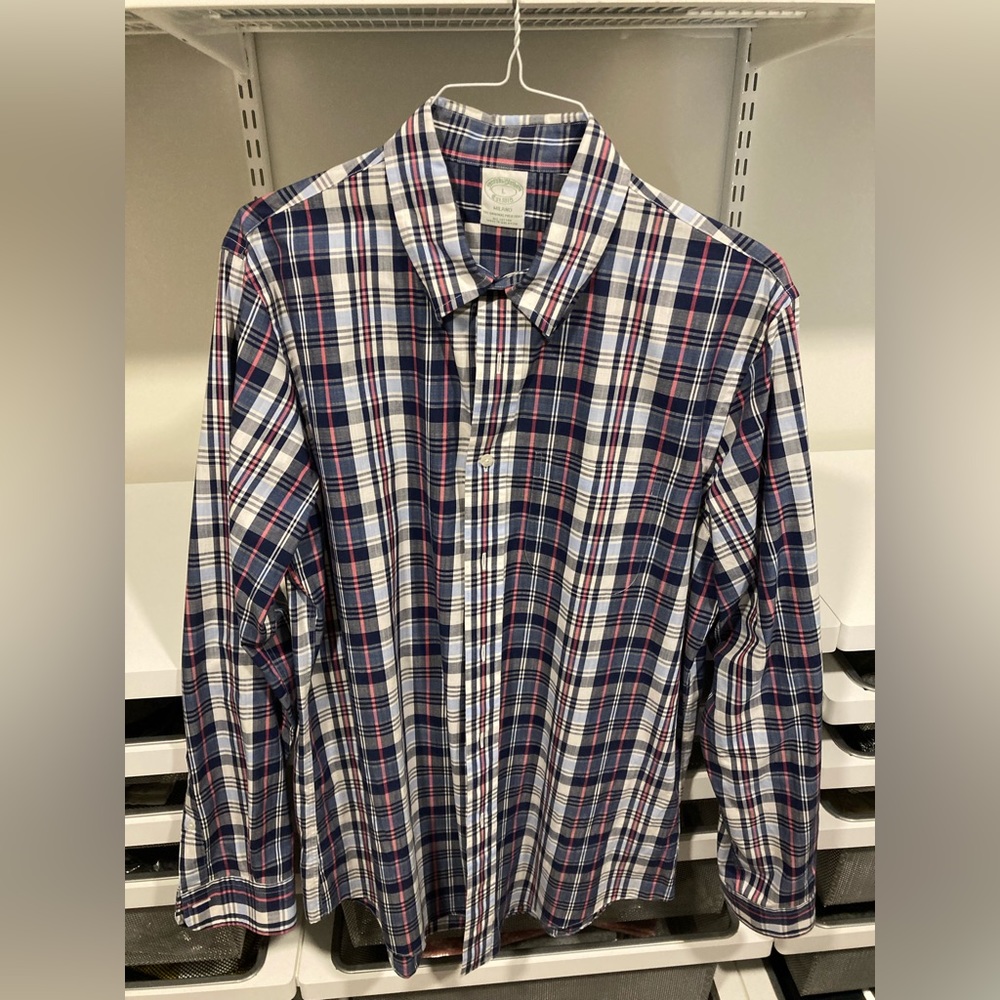 Brooks Brothers Milano Fit Multi color Sport Shirt L